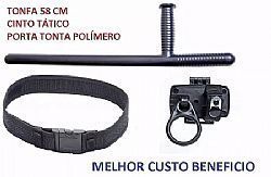 Kit Militar - Tonfa Pm + Cinto Guarnio + Porta Tonfa